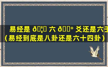 易经是 🦟 六 💮 爻还是六壬（易经到底是八卦还是六十四卦）